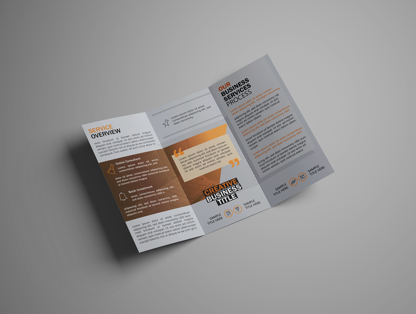 flyer tri-fold card businsse Bi-fold benar Roll-Up design cover businesscard