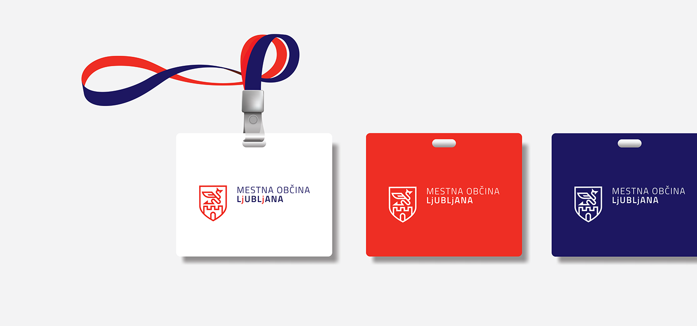 logo brands branding  ljubljana slovenia visual coat of arms red blue dragon