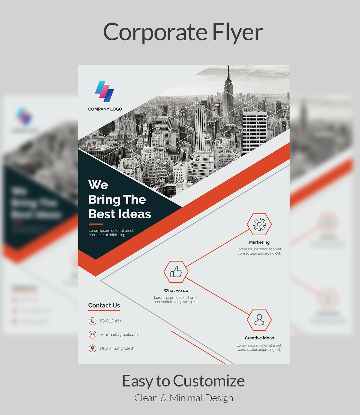 corporate flyer print material