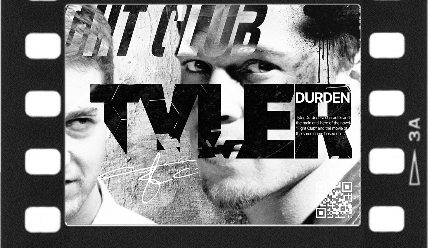 grunge Brutalism fight club posters Poster Design