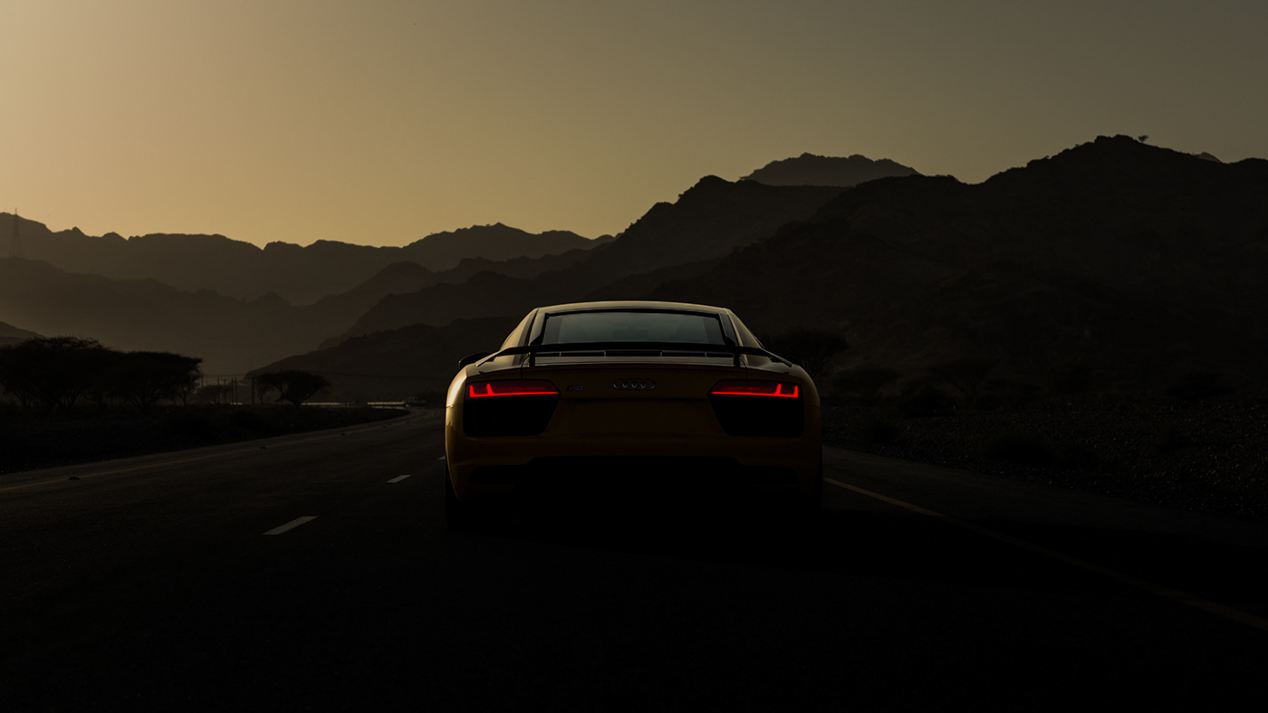 Audi Audi R8 audi sport automotive   branding  campaign commercial Photography  retouching  United Arab Emirates