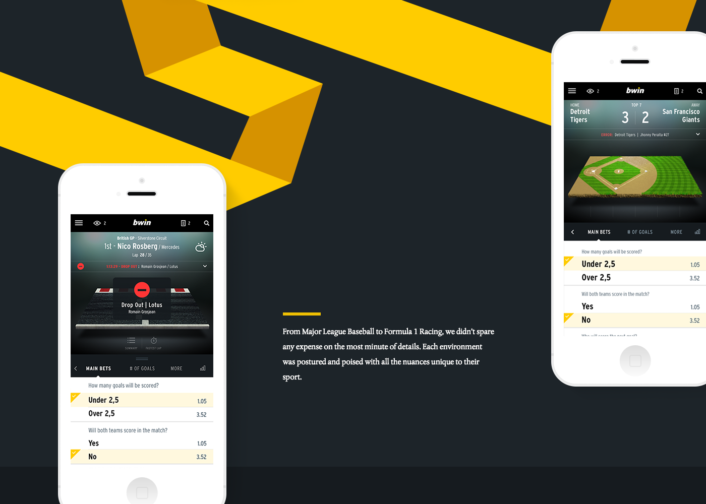 bwin Web ux sports ios design Platform app Data statistics mobile iphone iPad environments