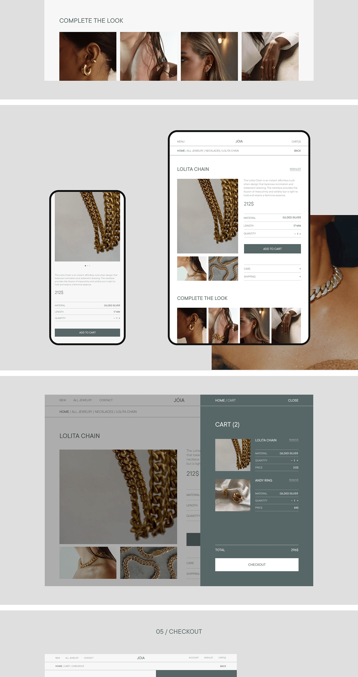 e-commerce Fashion  Jewellery jewelry online UI ux Webdesign Website