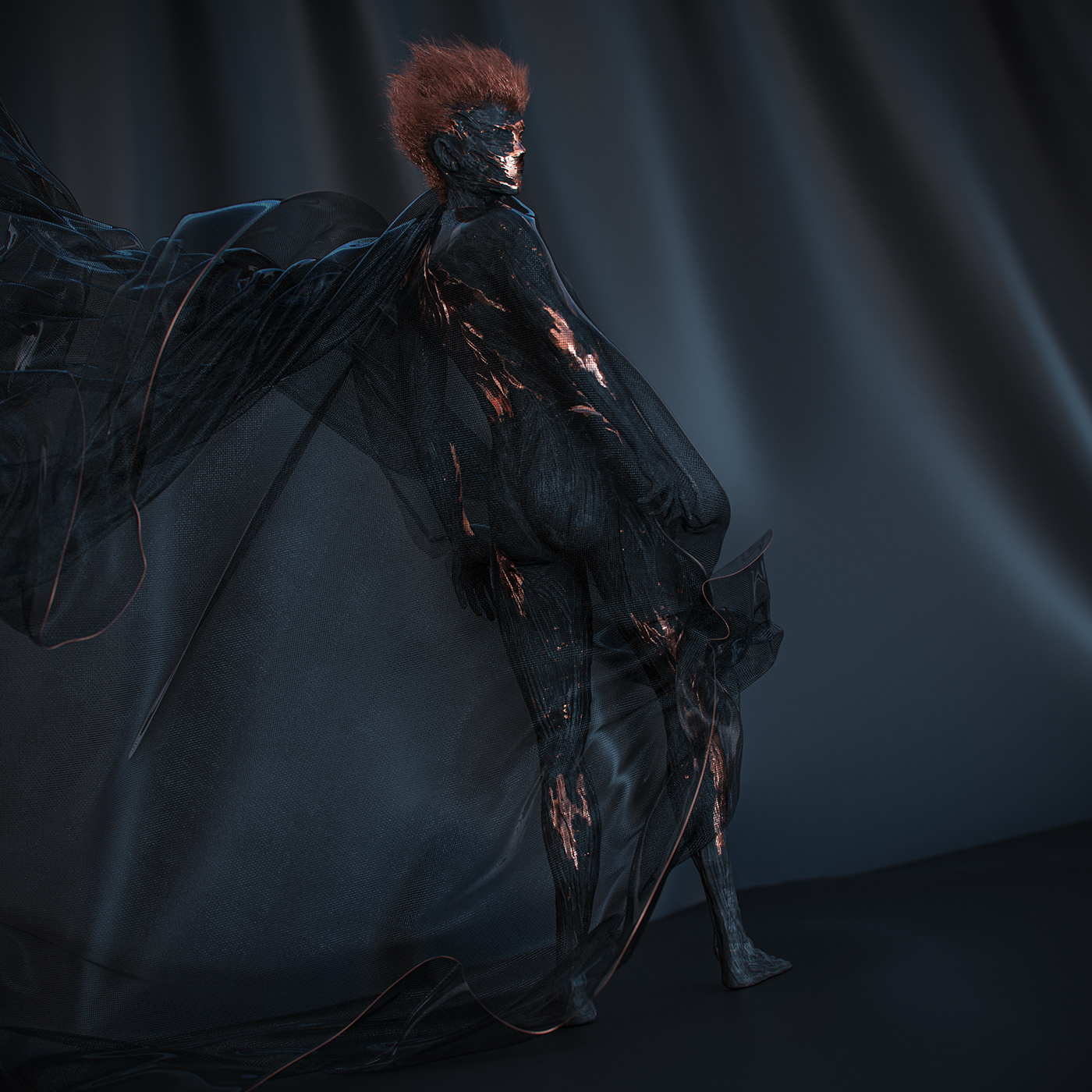 3D Character dark environment fantasy Sculpt SuperHero Supernatural terrain woman