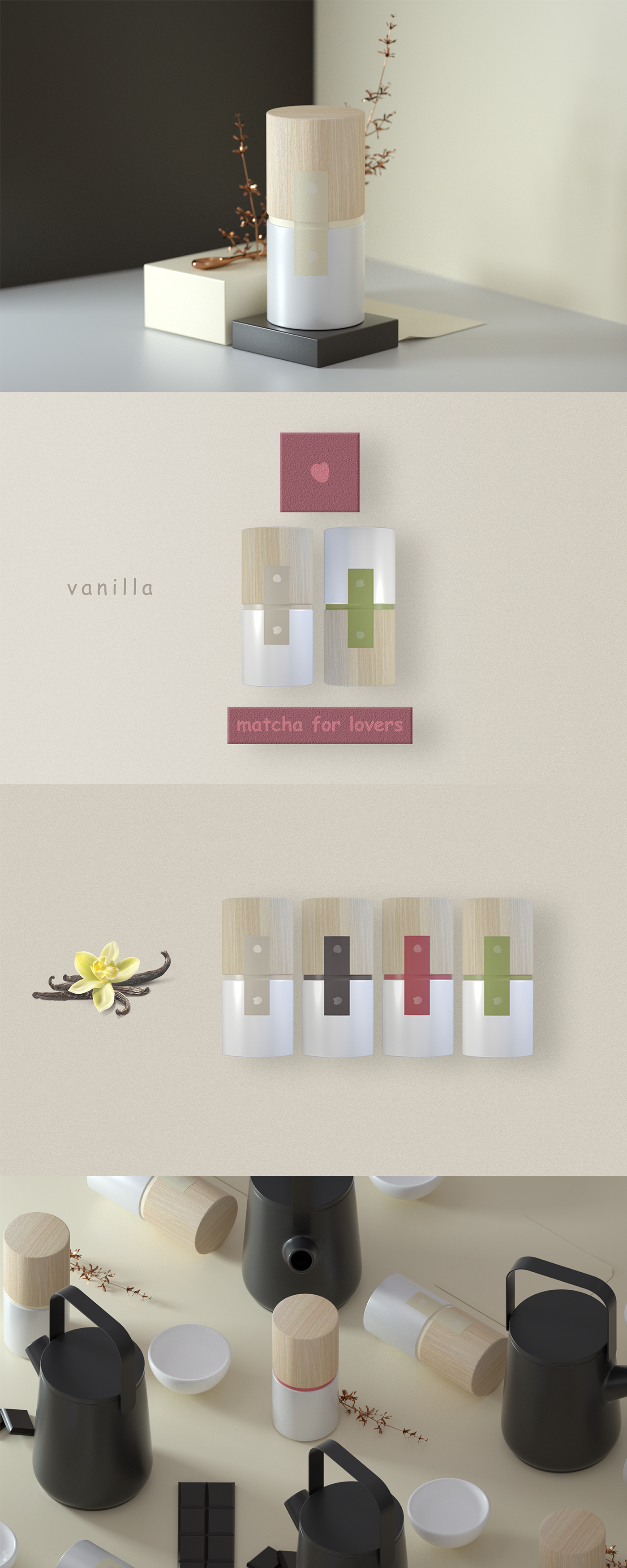 branding  matcha Packaging hi estudio mexico tea Coffee Mexican graphic design  type