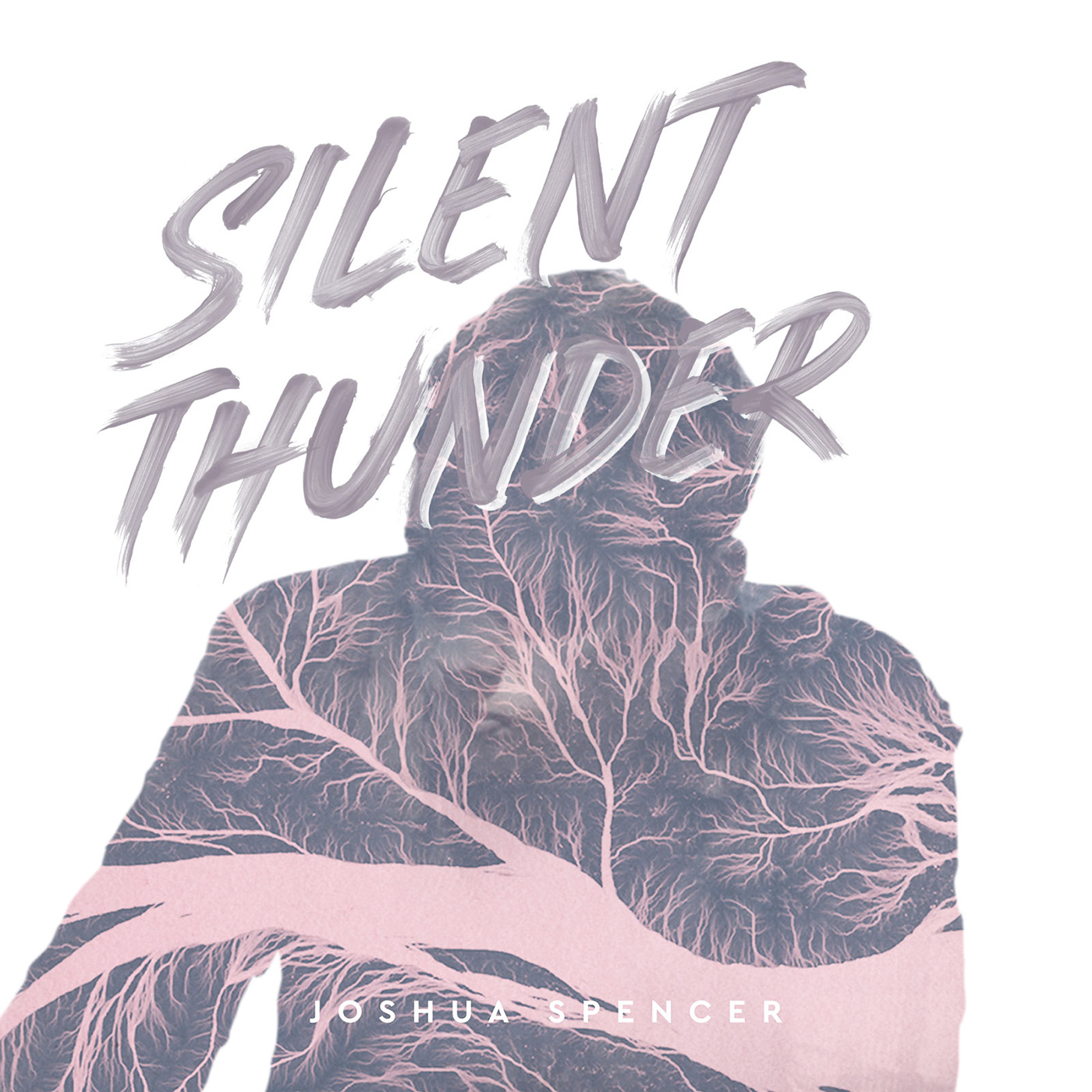 silent thunder Album cover music typography   grunge double exposure rock album cover