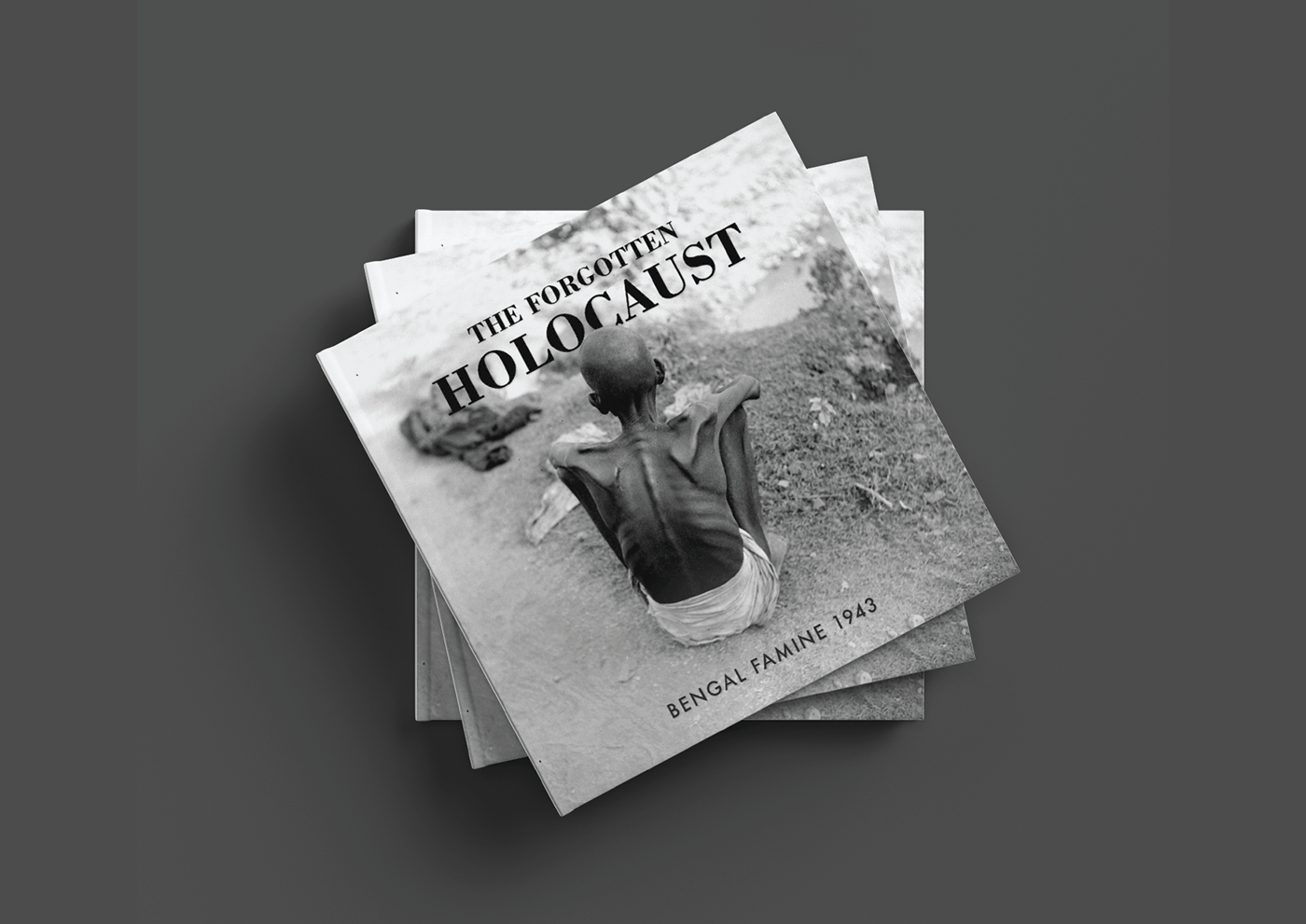 editorial holocaust book design black and white bengal famine