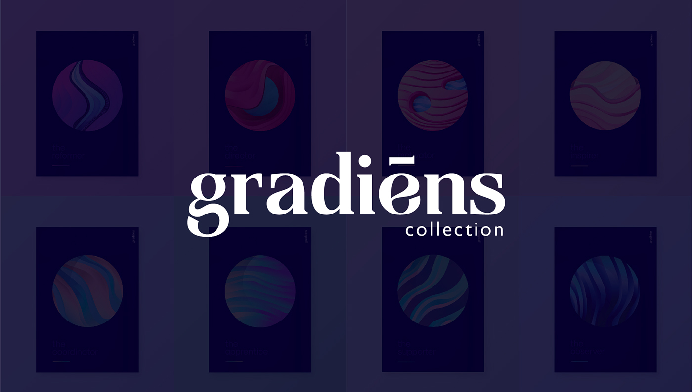 gradient abstract vector design Personalities Carl Jung poster Collection spheres colour energy