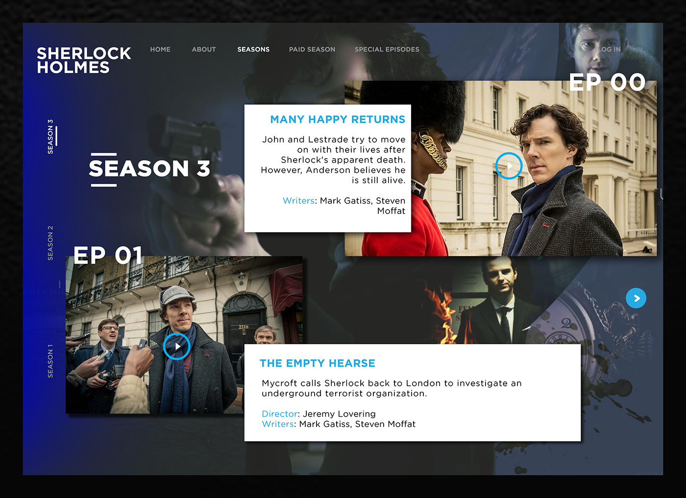 Sherlock ui ux tv series adobeawards