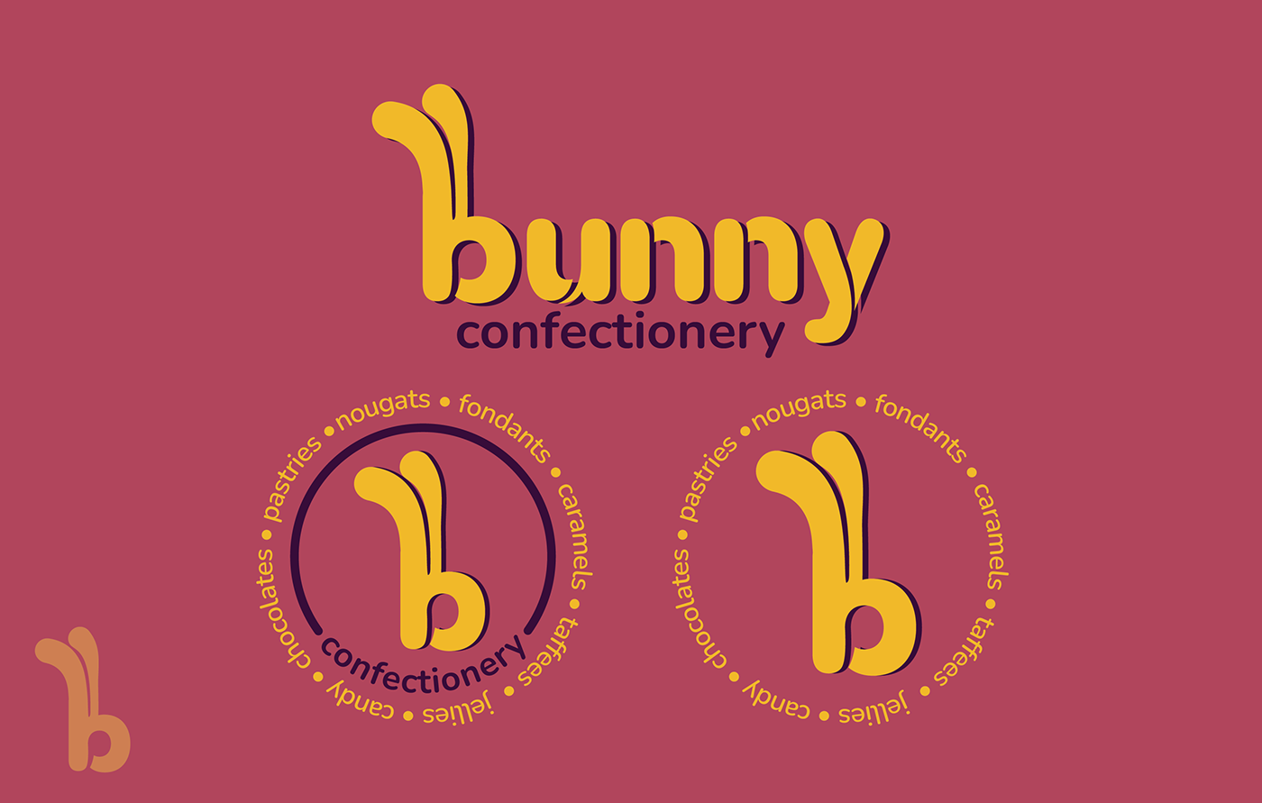 branding  bunny Candy confectionaery logo marketing   Packaging Sweets