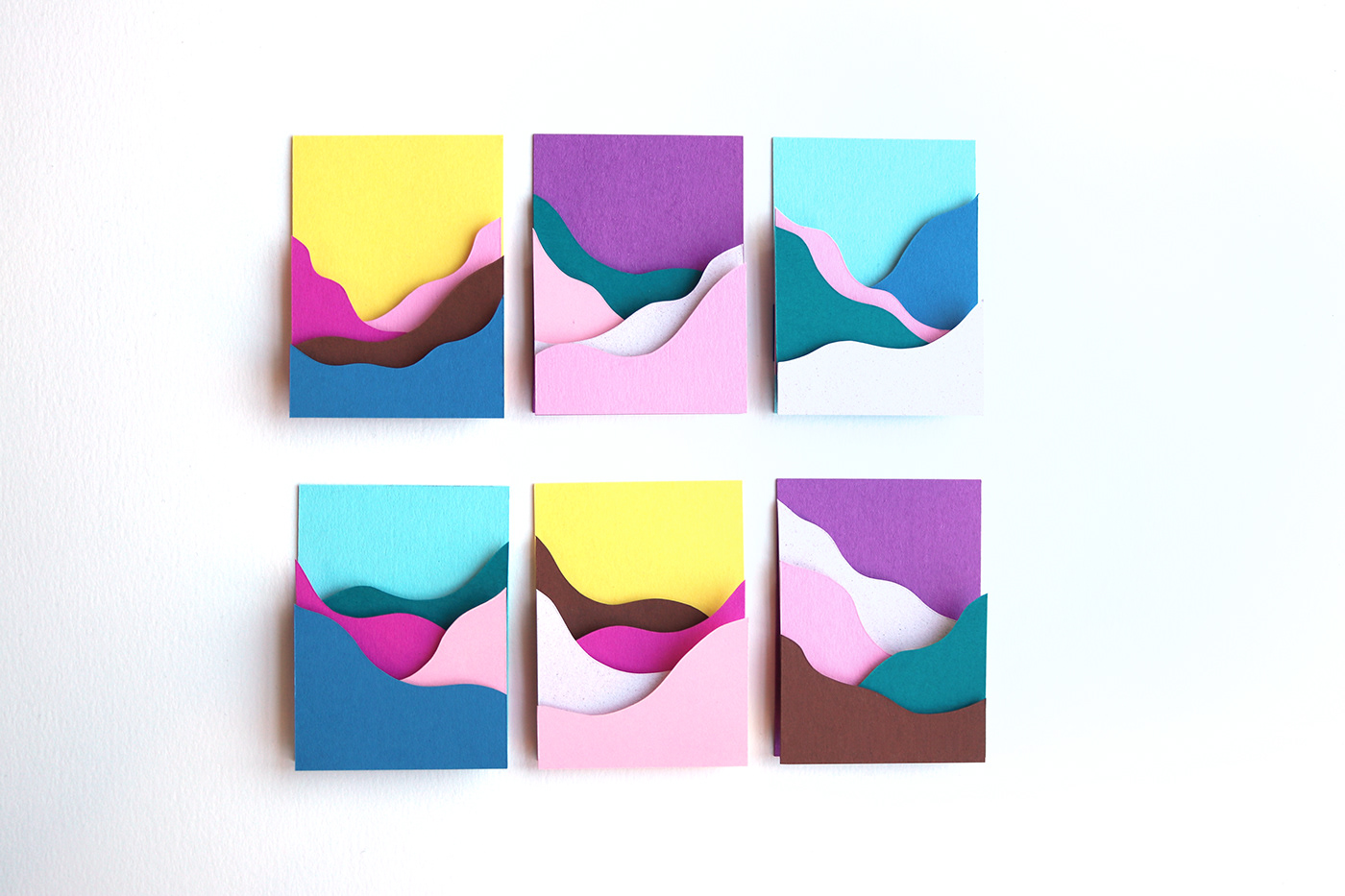 abstract abstract landscape clean lines colour Landscape landscape art paper paper art paper craft paper cut