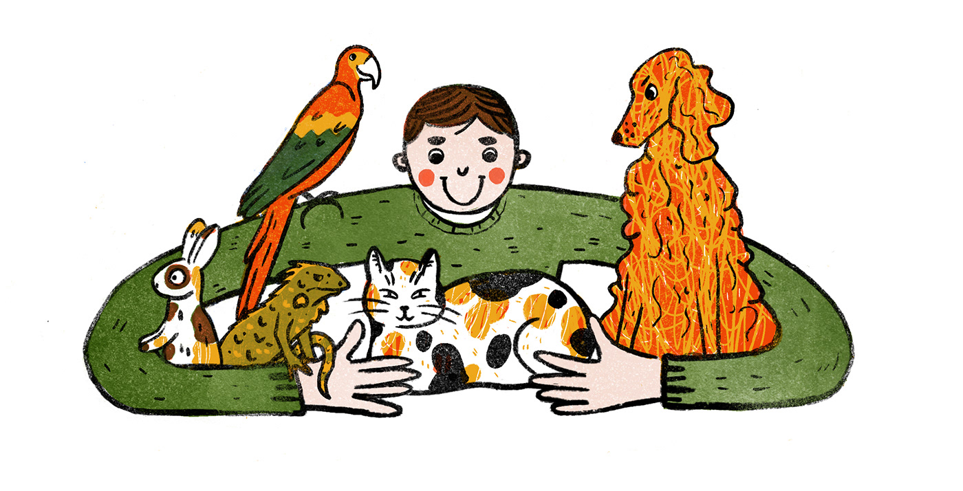 cartoon funny cute Procreate editorial editorialillustration children's illustration pets