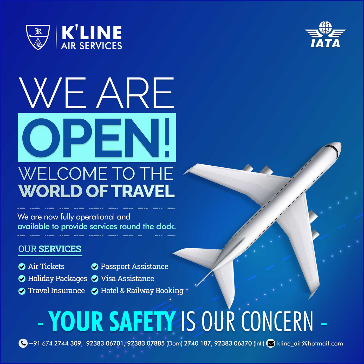 airline airservices Cargo iata Kline TicketBooking travels