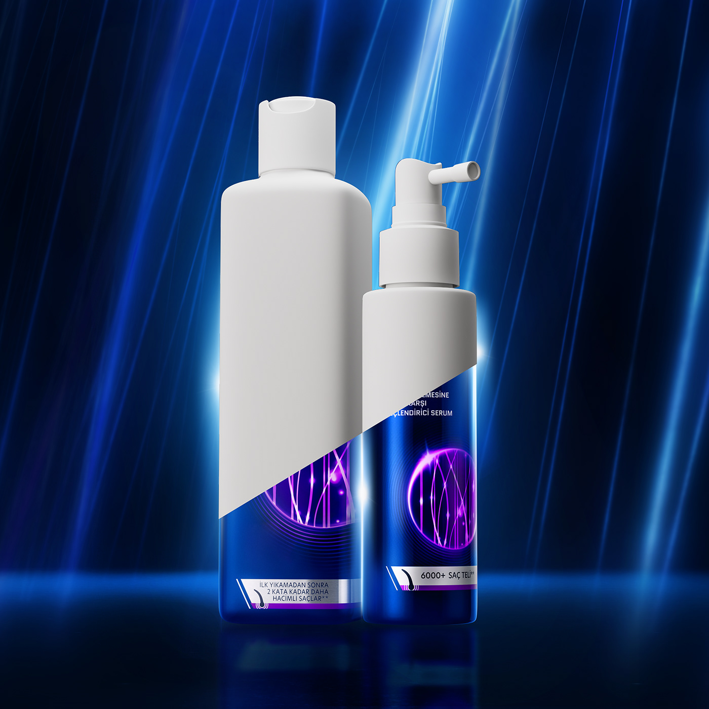 cosmetics beauty 3D CGI cinema 4d Advertising  redshift retouch shampoo