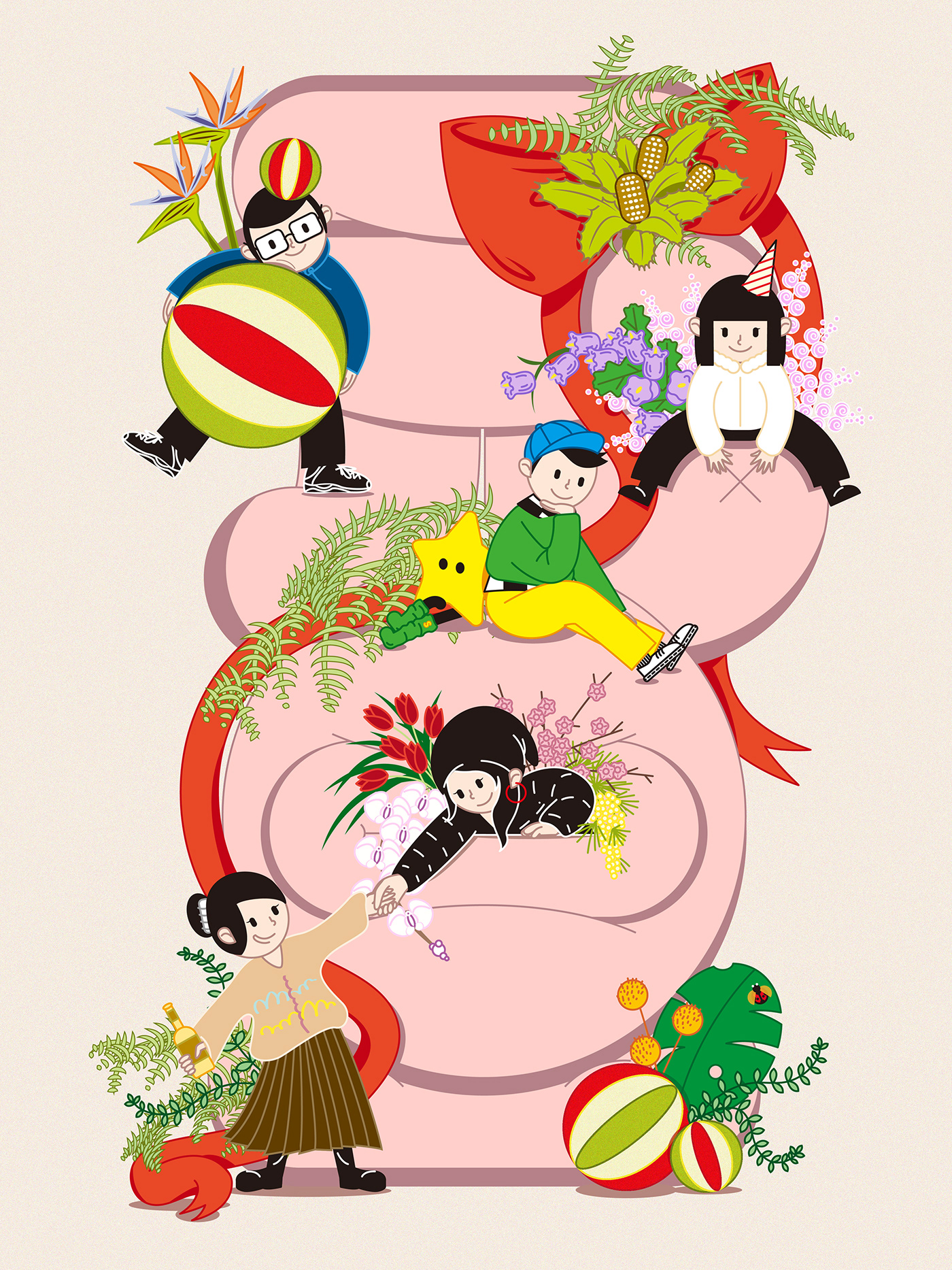 Florist Poster ILLUSTRATION  New Year poster