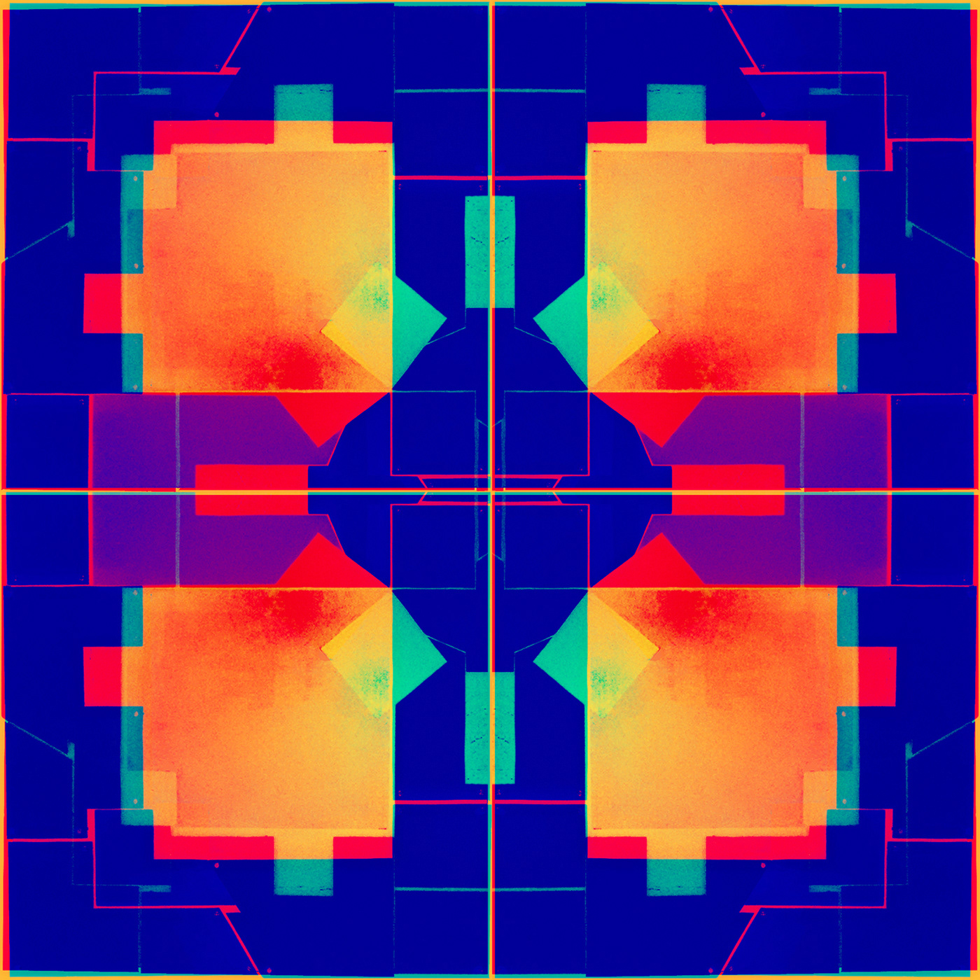 geometric pattern Digital Art  dessin numérique  multicolor colorful abstract reseaux informatique digital artist