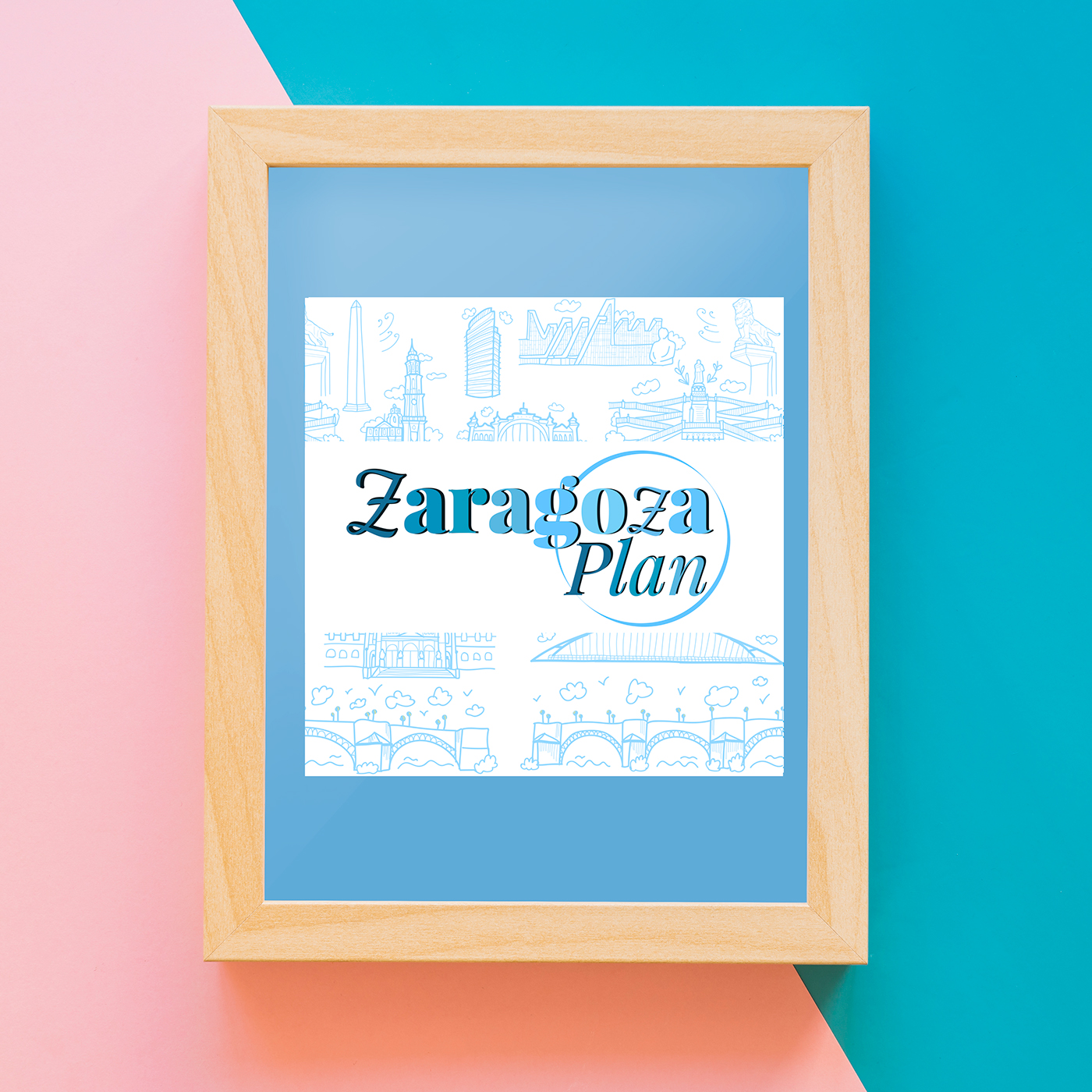 Logotipo logo patron zaragoza city rediseño Identidad Corporativa graphic design  diseño gráfico