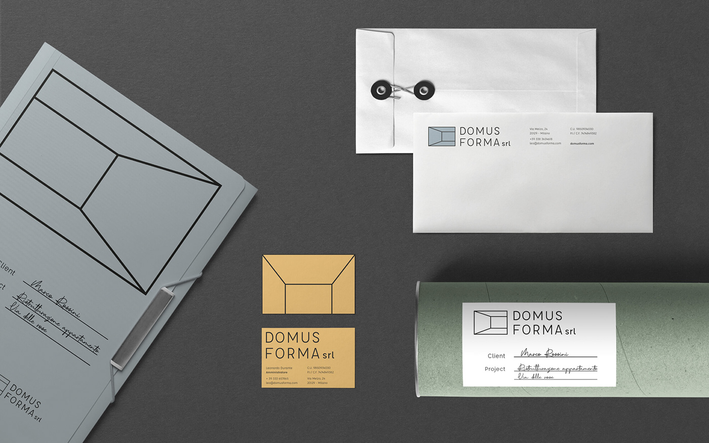 brand identity branding  business card Corporate Identity domus graphic graphic design  poster