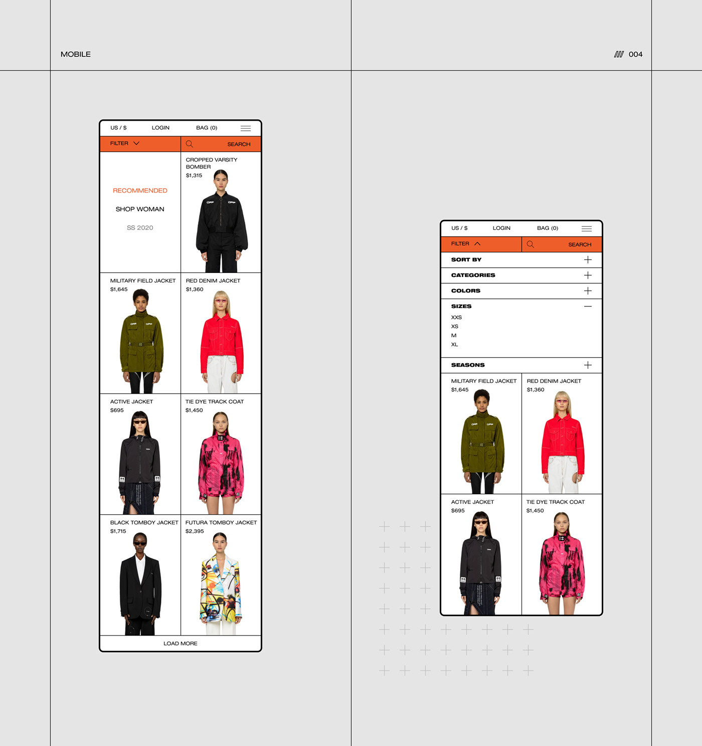 animation  design e-commerce grid shop store typography   ux/ui Web Website