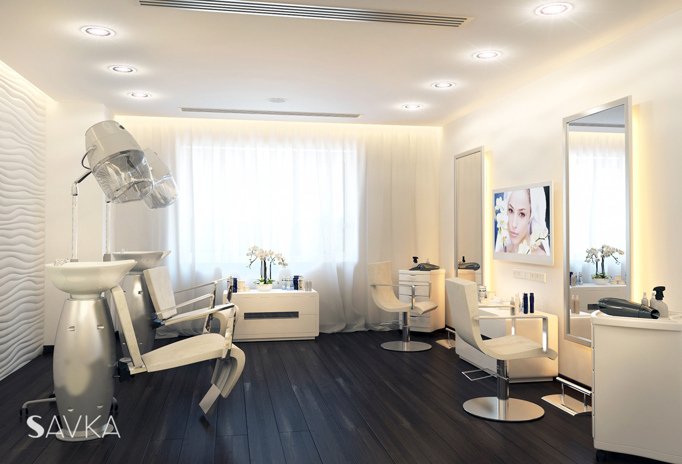 Interior design of beauty salon on Behance