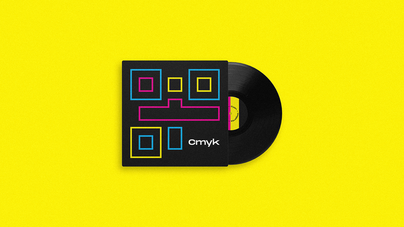black brand identity branding  CMYK colors creative graphic design  logofolio modern yellow