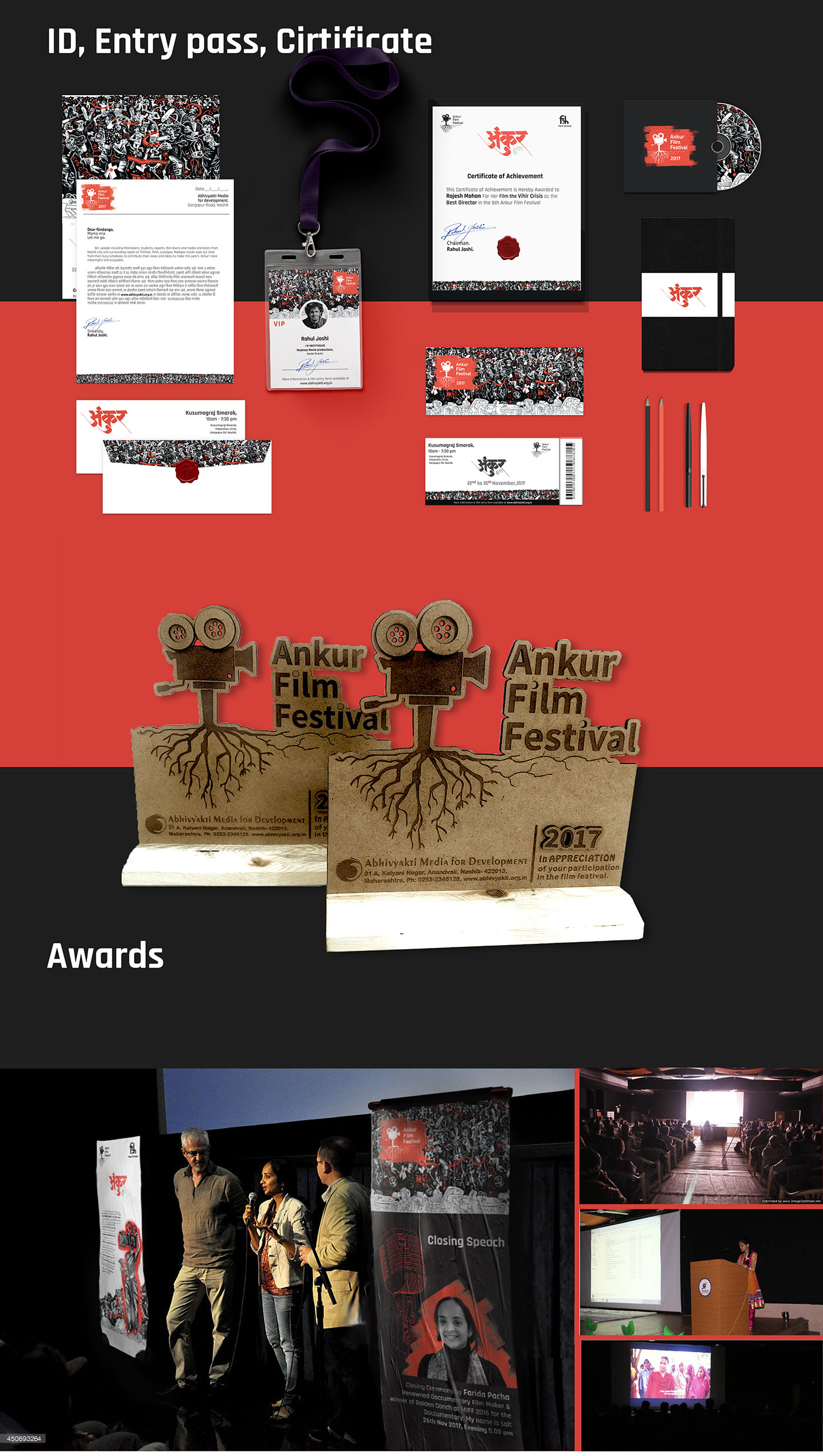 Ankur filmfestival branding  logo poster graphic design  art direction 