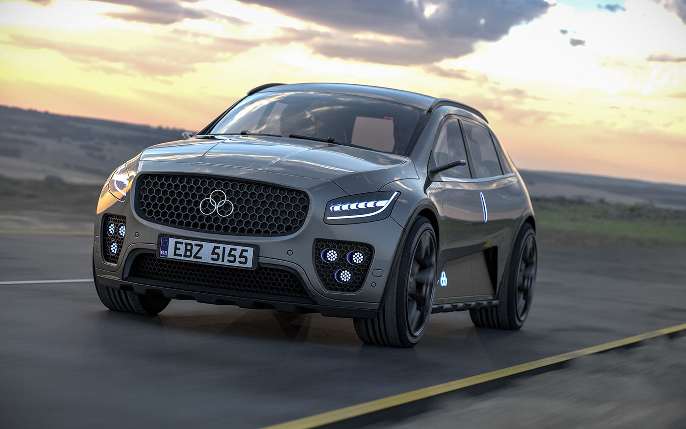 automotive   Automotive design car car design CGI concept design Hydrogen mercedes suv