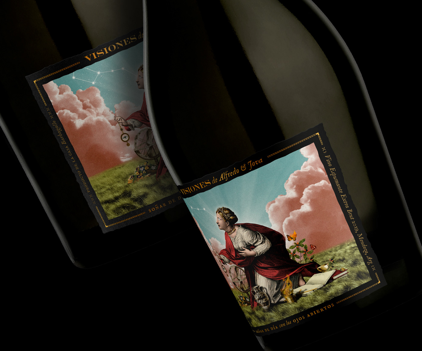 collage gold Label luxury Malbec Packaging premium Red wine White wine