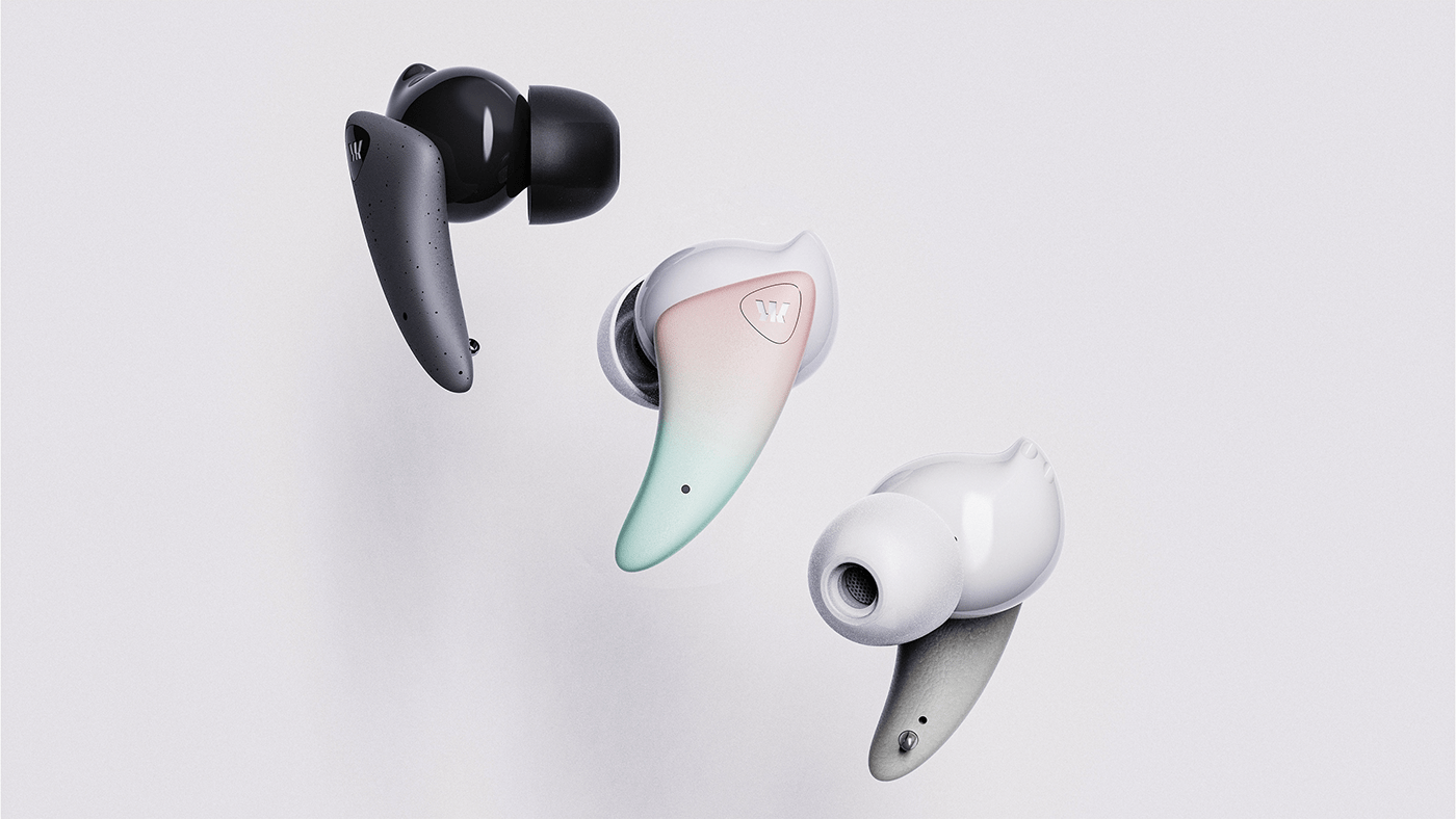 earphones headphones industrial design  jewelry product product design  Render