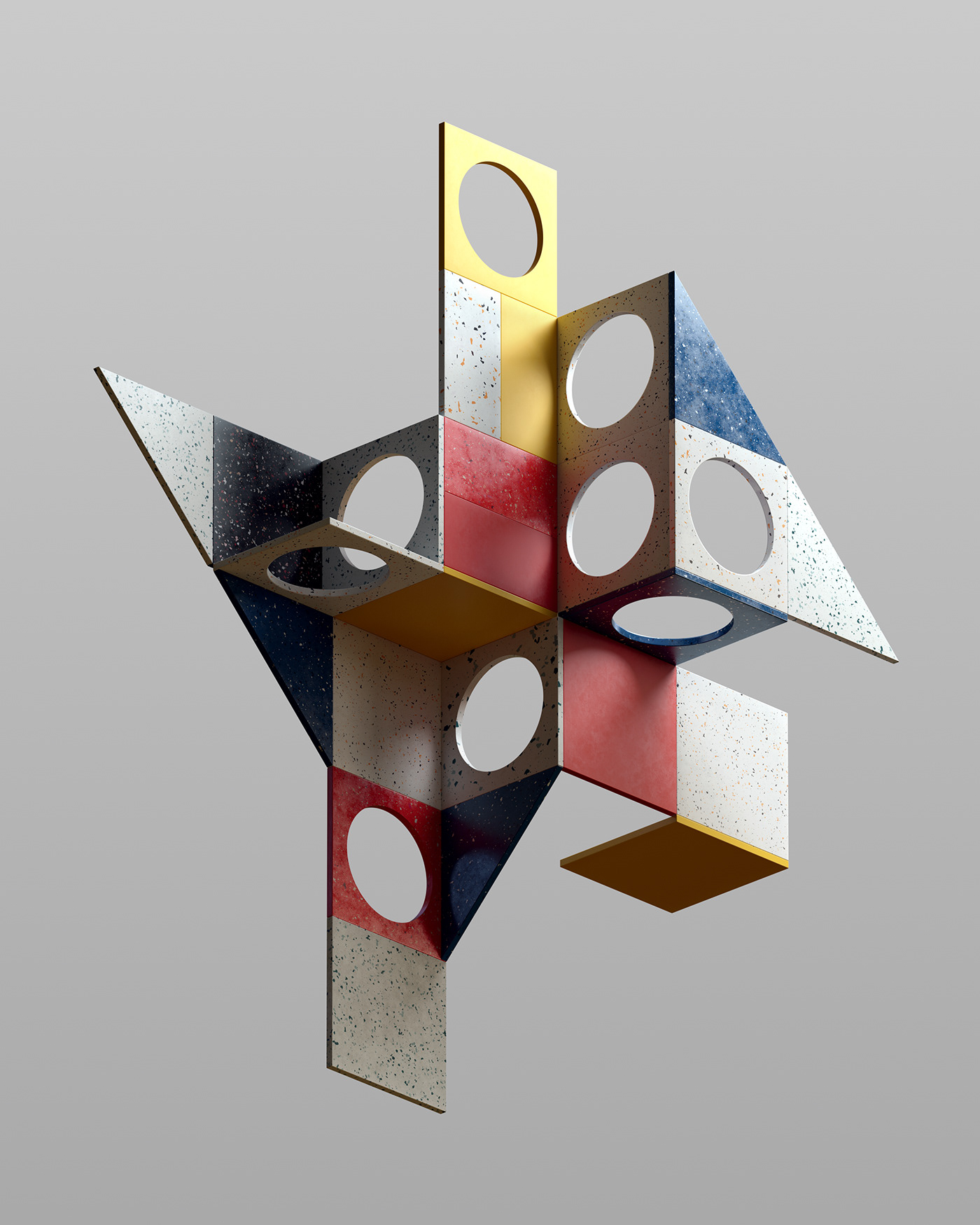 3D abstract Abstract Art bauhaus c4d cinema 4d geometric graphic design  inspiration octane