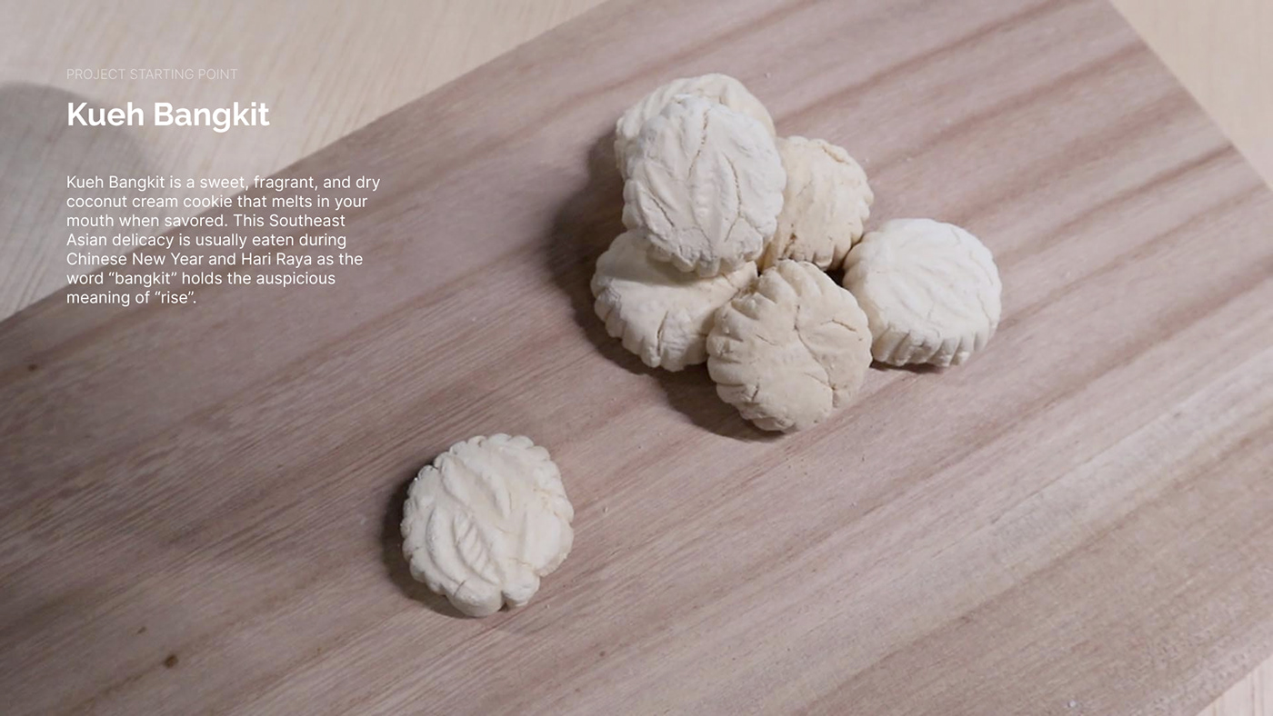 Brutalist cookies food design geometric pattern Kueh kuih bangkit material exploration Peranakan Peranakan Food tesselation