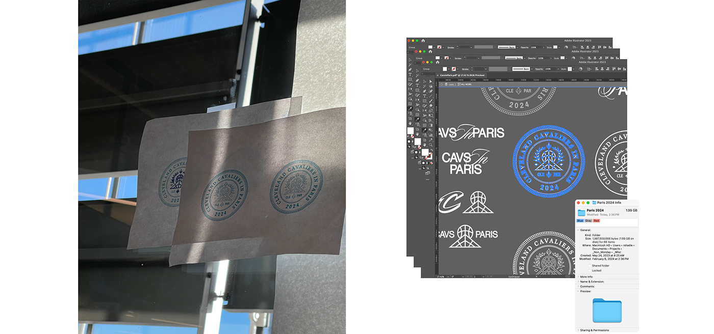 Sports Design seal crest Paris NBA stamp basketball france campaign marketing  