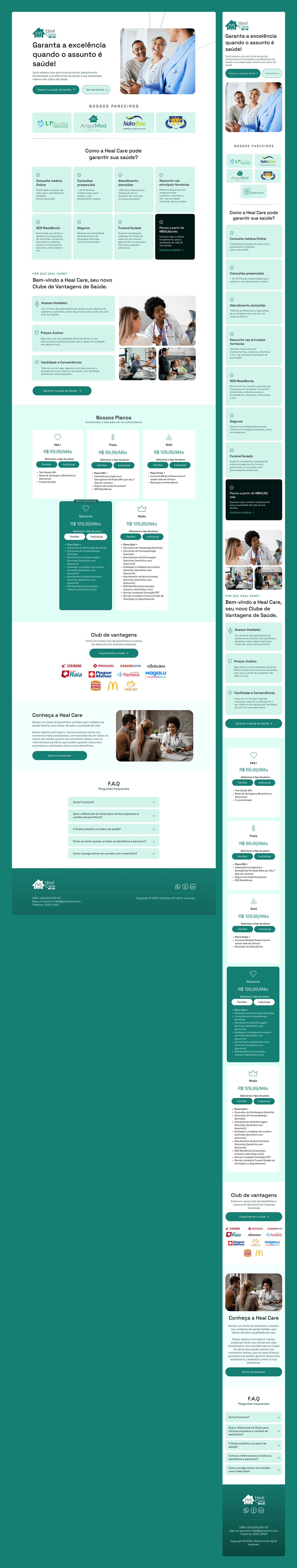 medical Health landing page UI/UX Website