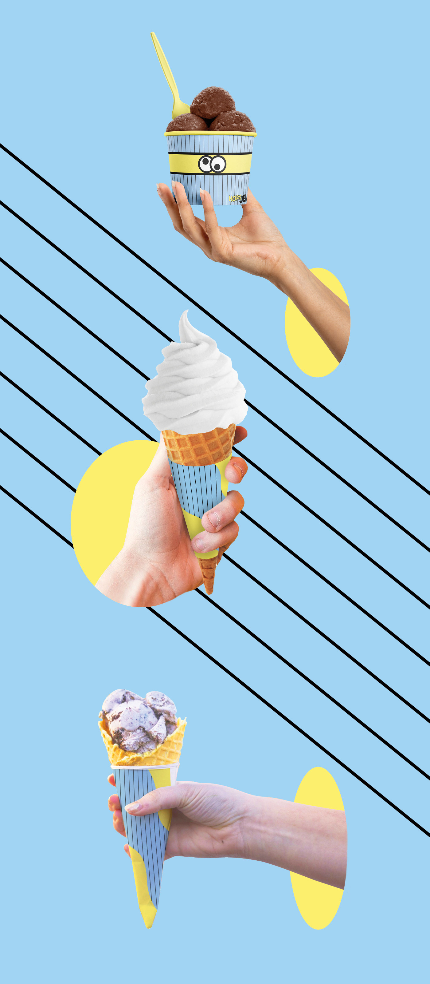 branding  ice cream crème glacé design graphic design  logo restaurant soccer sport ice cream bar