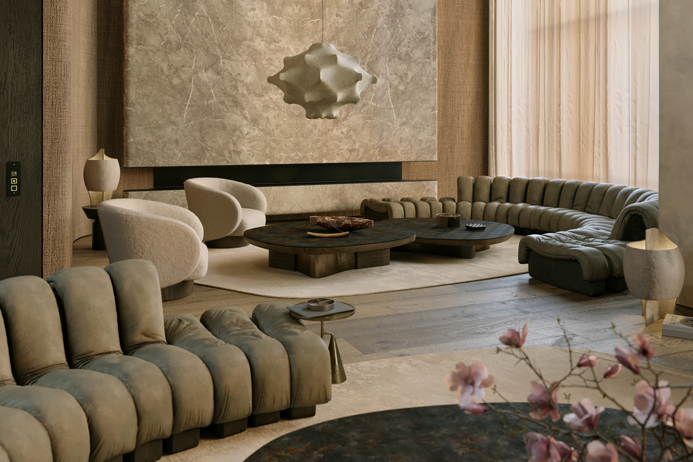 Los Angeles interior design  living room design Villa architecture KSH