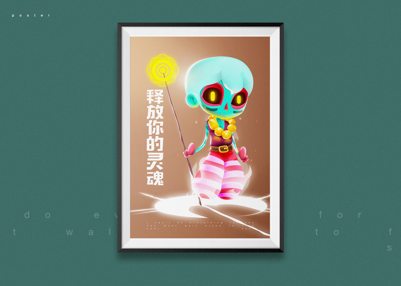 Character design 2D soul search poster animation  game girl japan