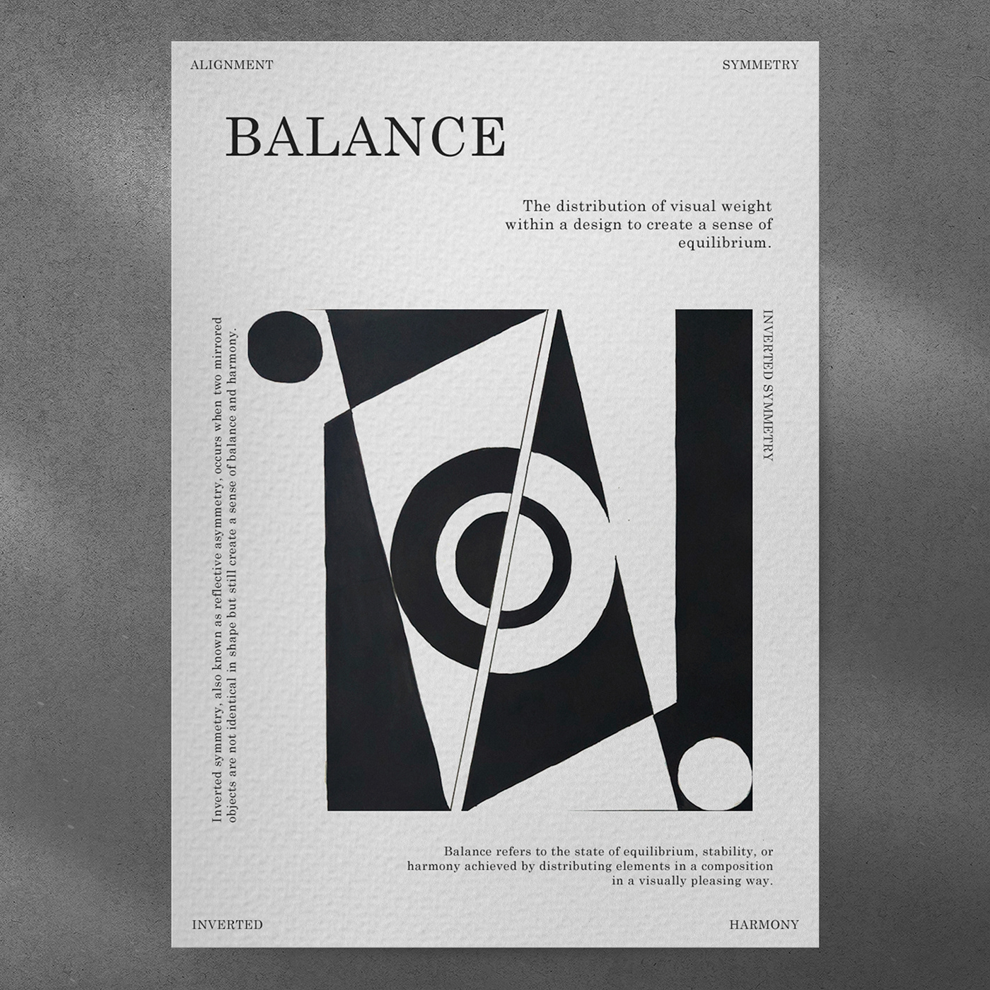 Design Laws balance black and white contrast design pattern proportion rhythm shape Whitespace