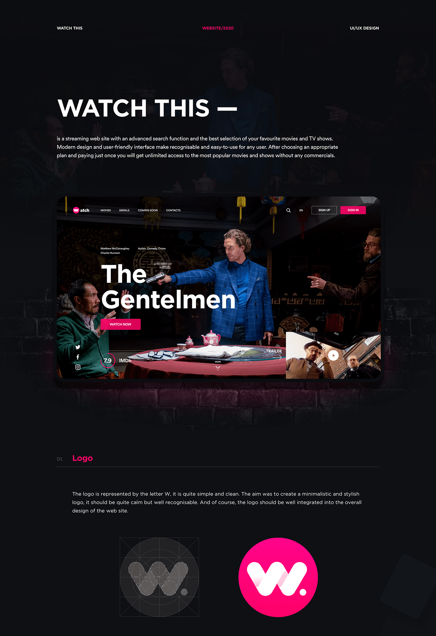 Hi guys! Today I want to represent you the design I've worked at last year for Watch This web site. 