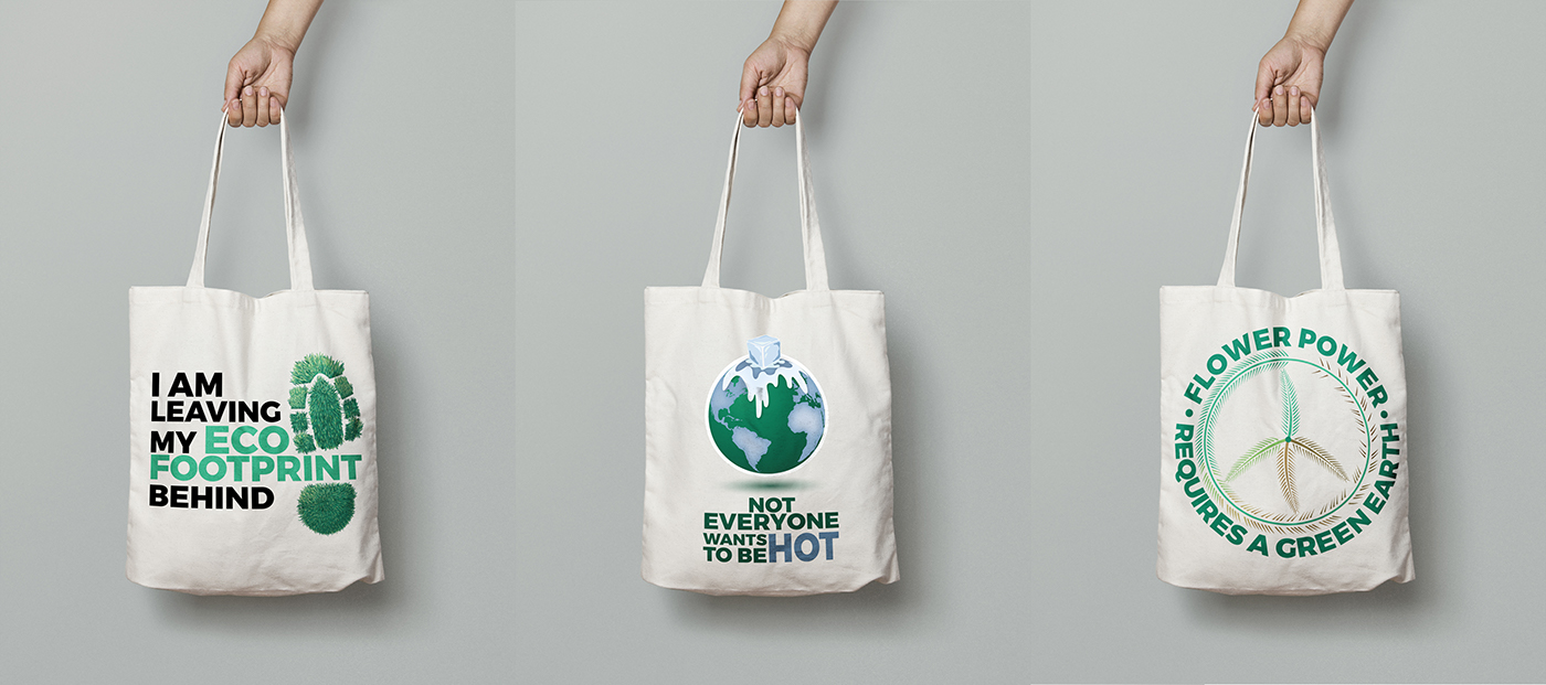environmental awareness Tote Bags recycle