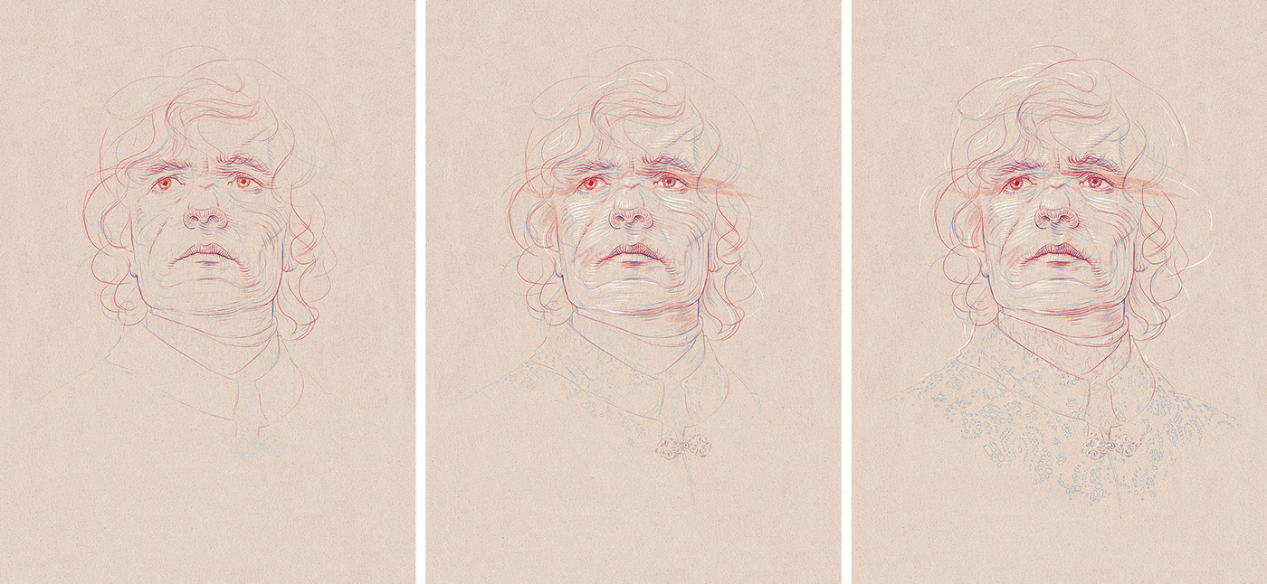 Game of Thrones lannister tyrion sketch sketching portrait peter dinklage