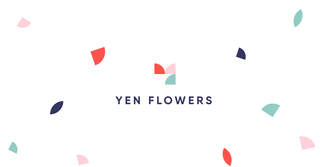 Bouquet brand identity branding florist flower logo Flower Shop identity logo pattern Stationery