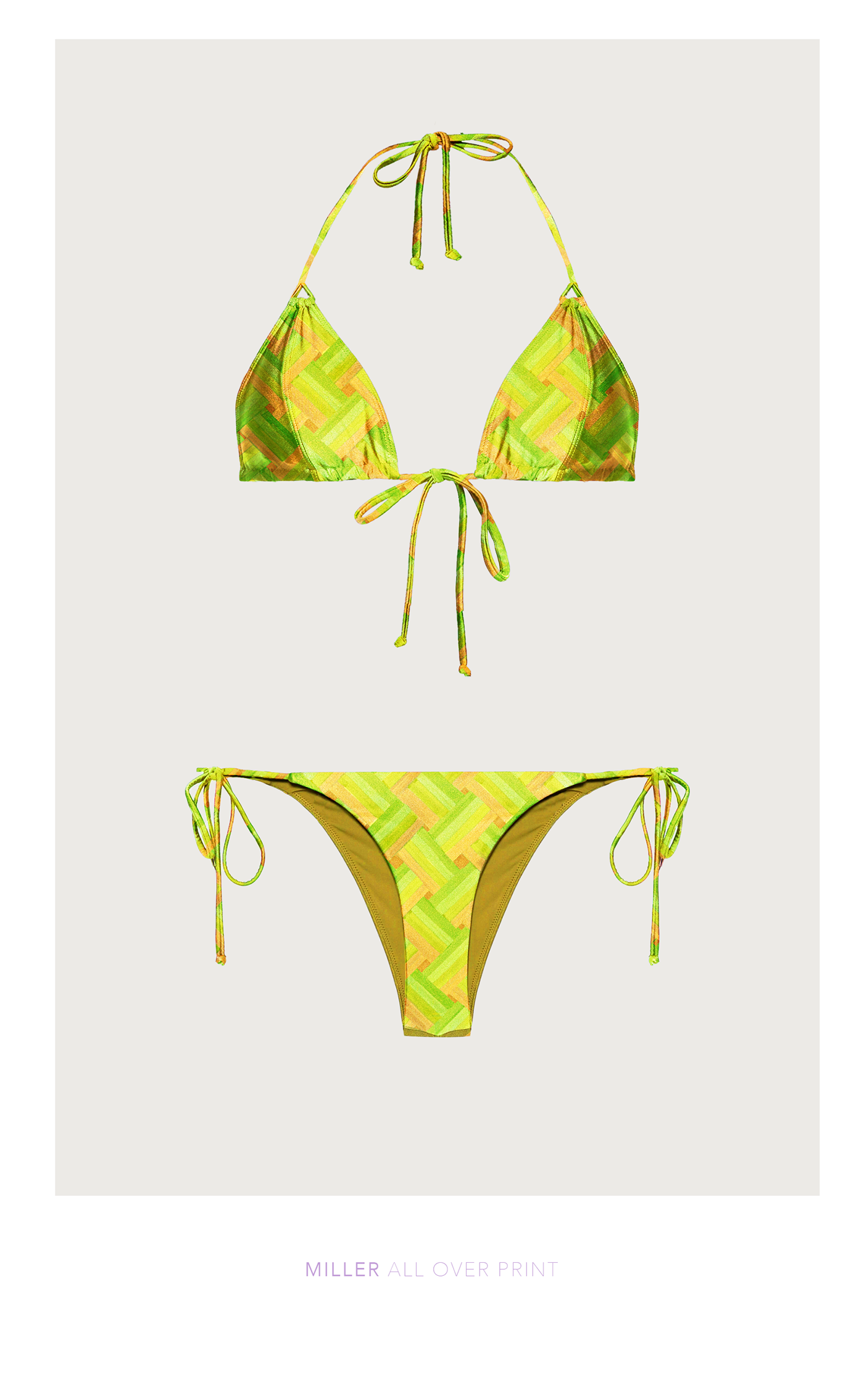 swimwear geometric pattern print