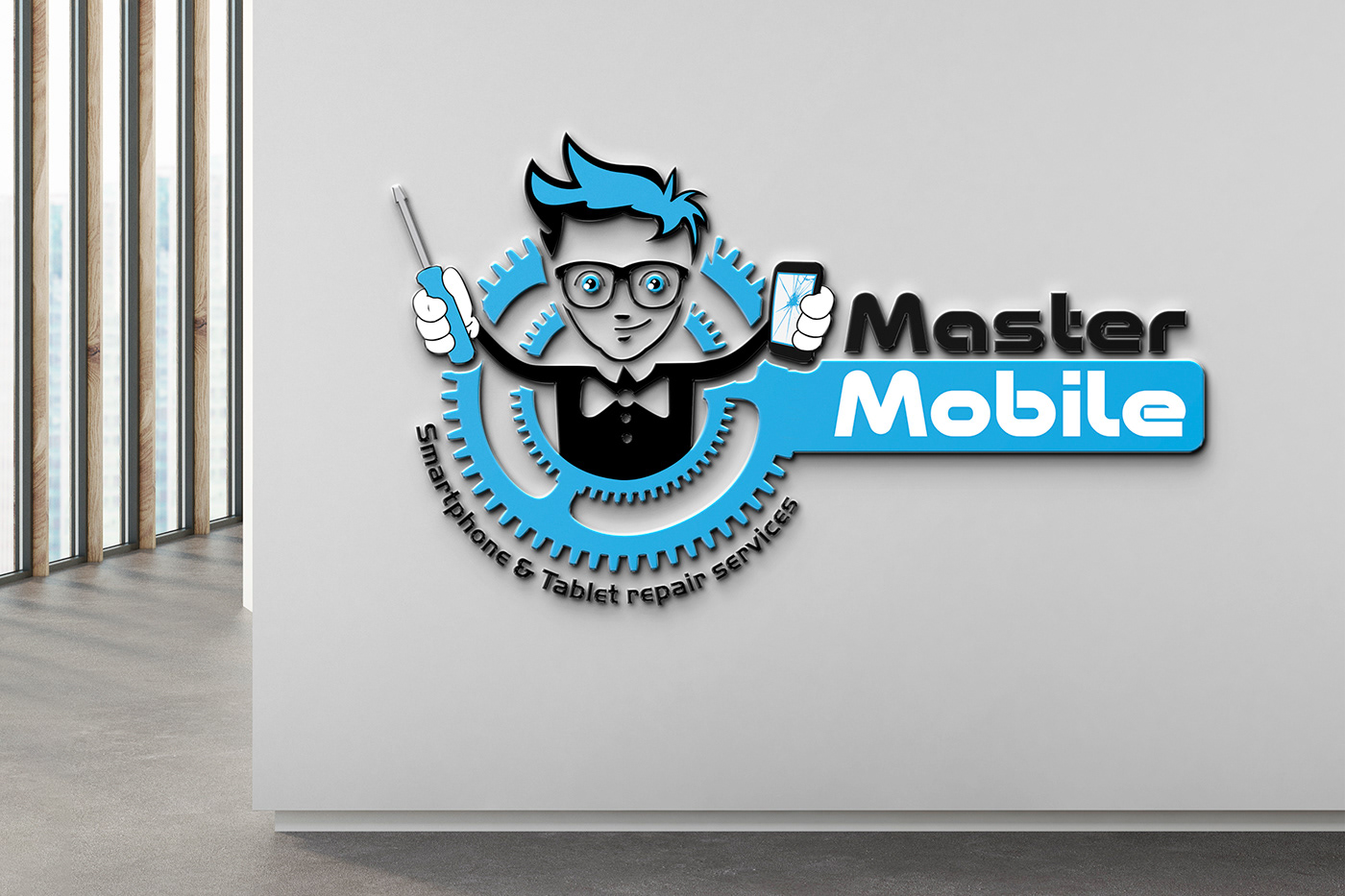 Master Mobile Logo mockup