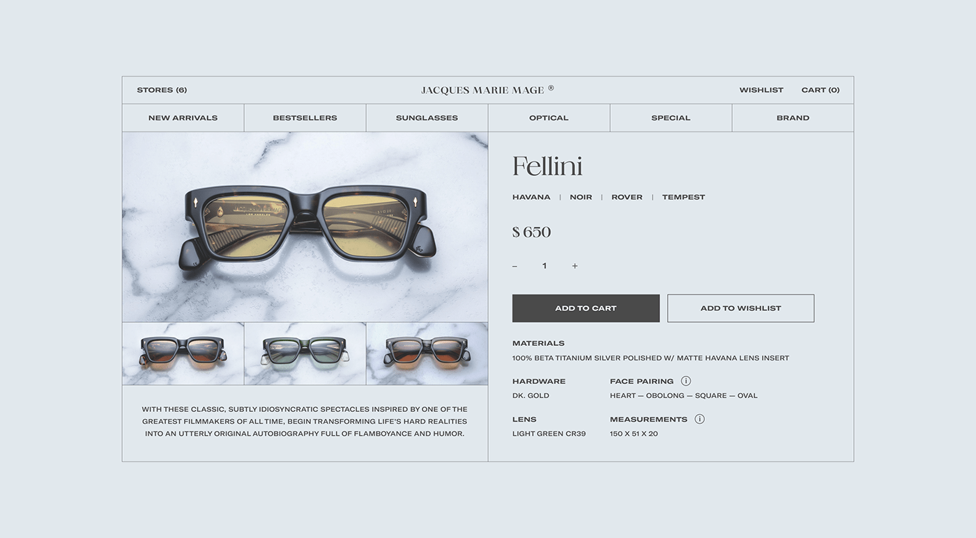 e-commerce Fashion  glasses typography   UI ux