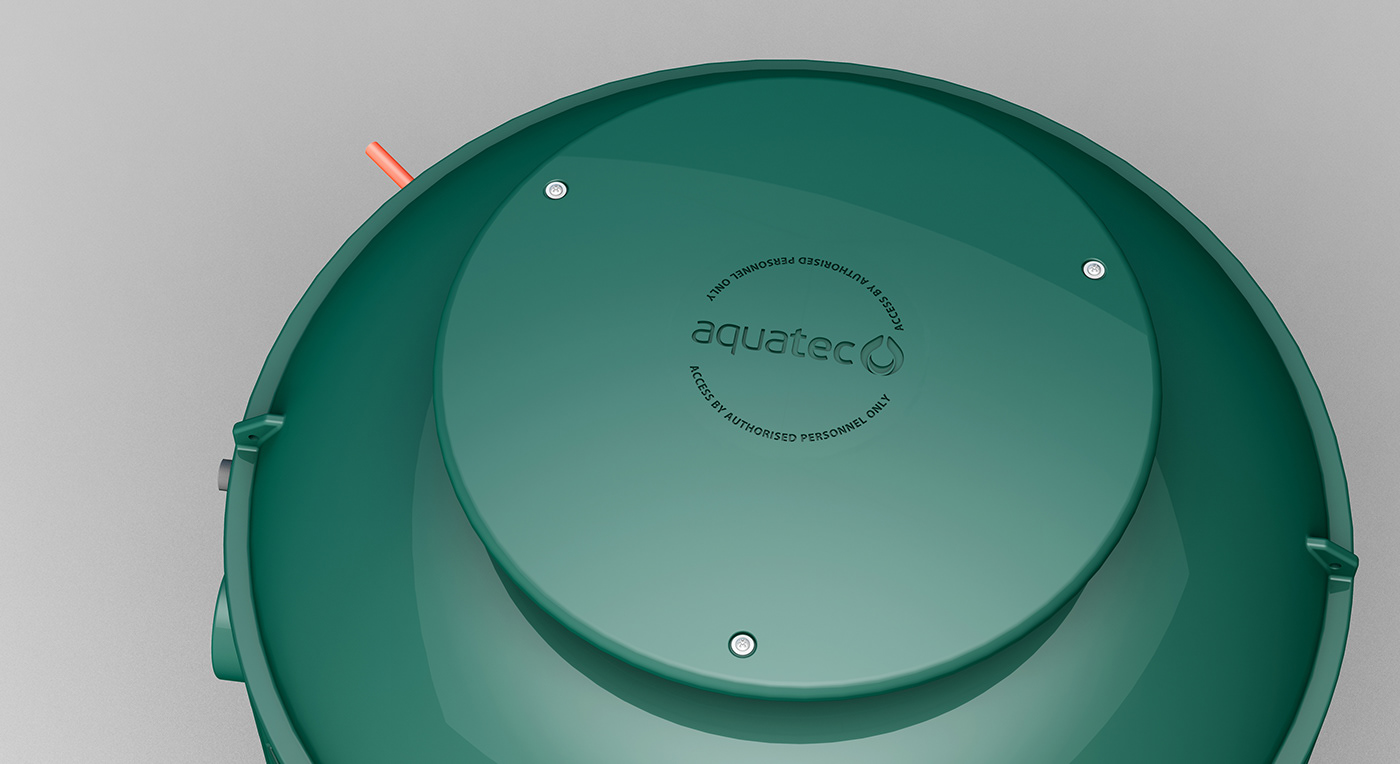 pressure sewers aquatec visualisation Render rendering 3D CAD cad Water Tanks