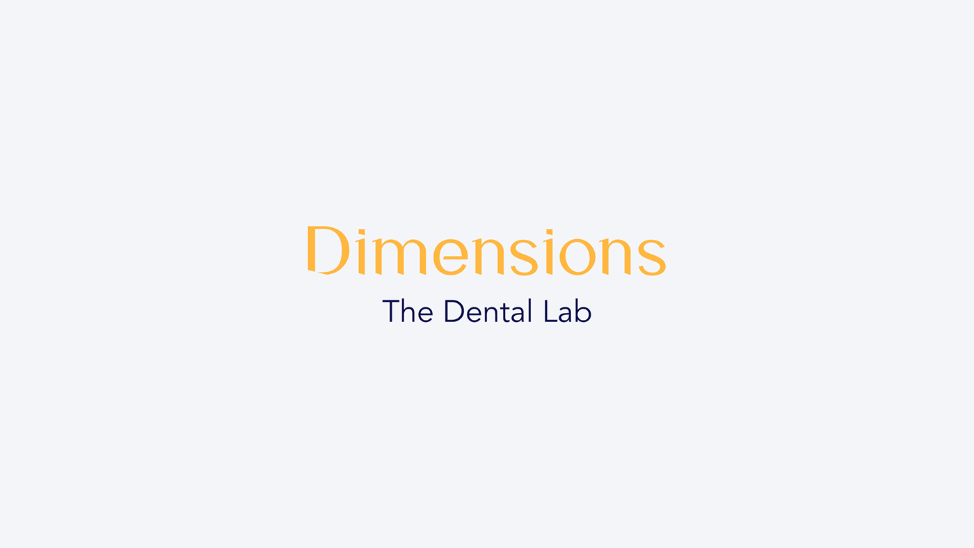 Brand Design brand identity brochure design dentist Dimensions Dental Lab doctor Logo Design orange and blue Social media post