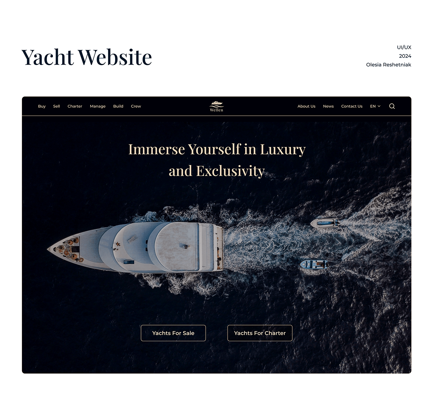 yacht design ui ux Website Web Design  sea Figma web page UI/UX