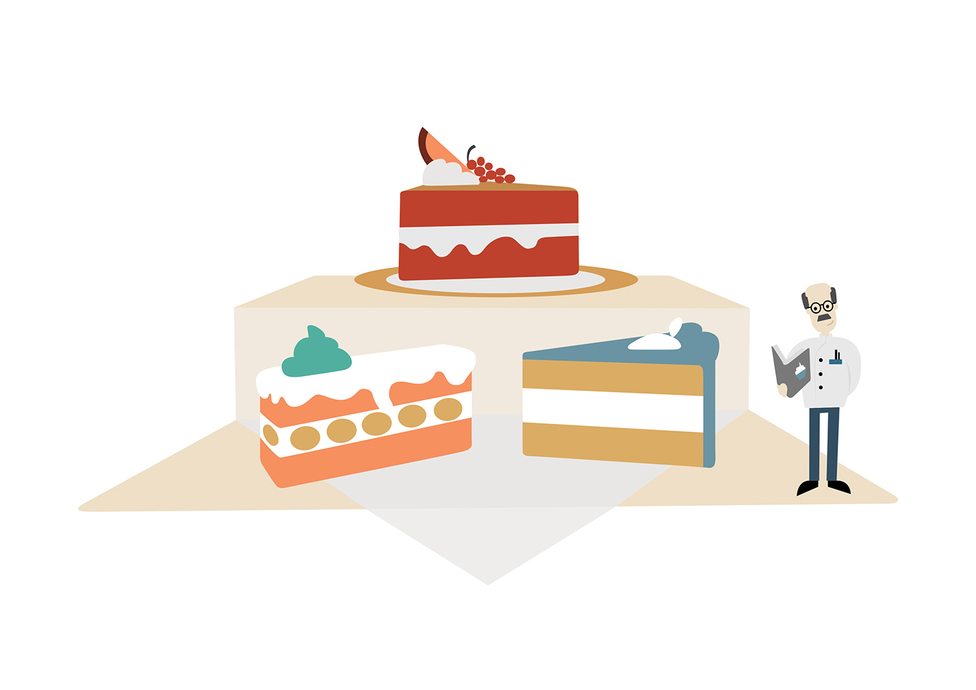 cupcakes characters flat illustration Fun Miniature bakery sweet Agile Sprint marketing  