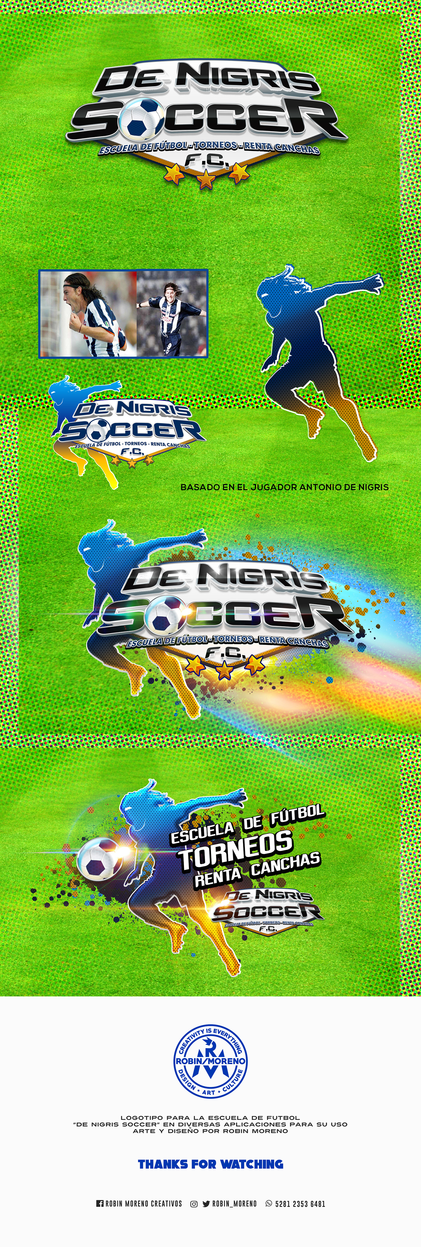antonio branding  De Nigris Futbol logo monterrey poncho soccer tigres