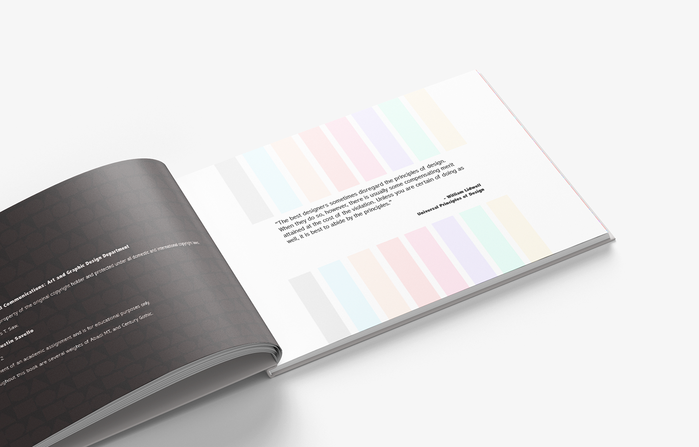 book design fundamentals gestalt theory Justin Savello print graphic design 